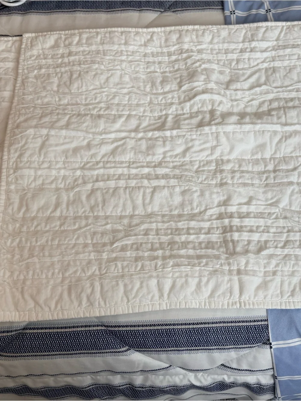 White Quilted Standard Size Pillow Shams